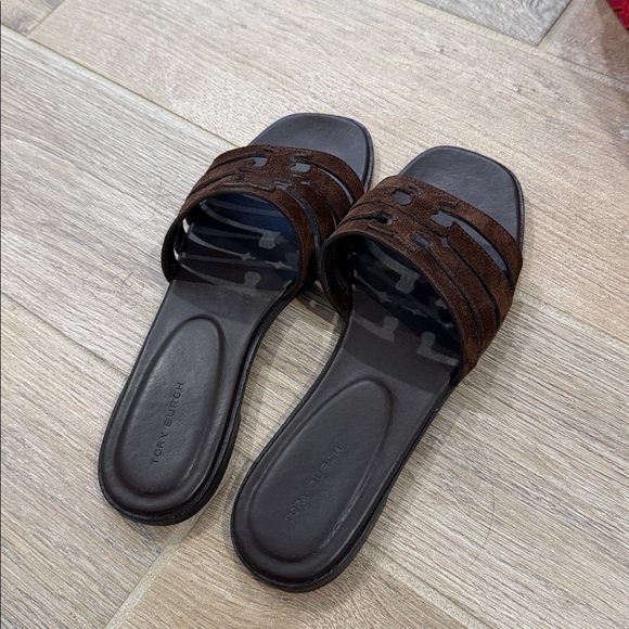 Tory Burch Ines Slide Dark Cocoa - Picture 4 of 5